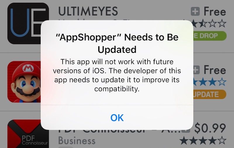 Developer Needs To Update App Mac
